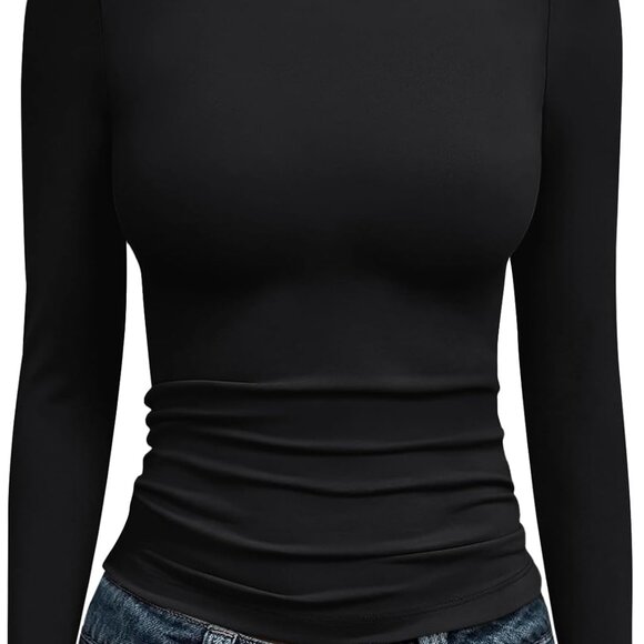 Tops - Womens Long Sleeve Shirts Fall Fashion 2025 Basic Crop Tops Going Out Workout Ou